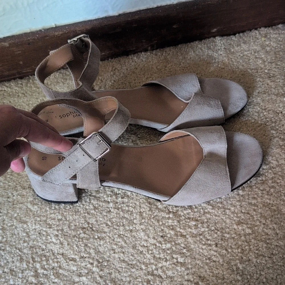 Sophia Milano Made In Italy Brown Strappy Heeled sandals sz 10